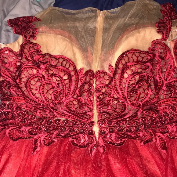 Red beaded dress - Picture 3 of 3